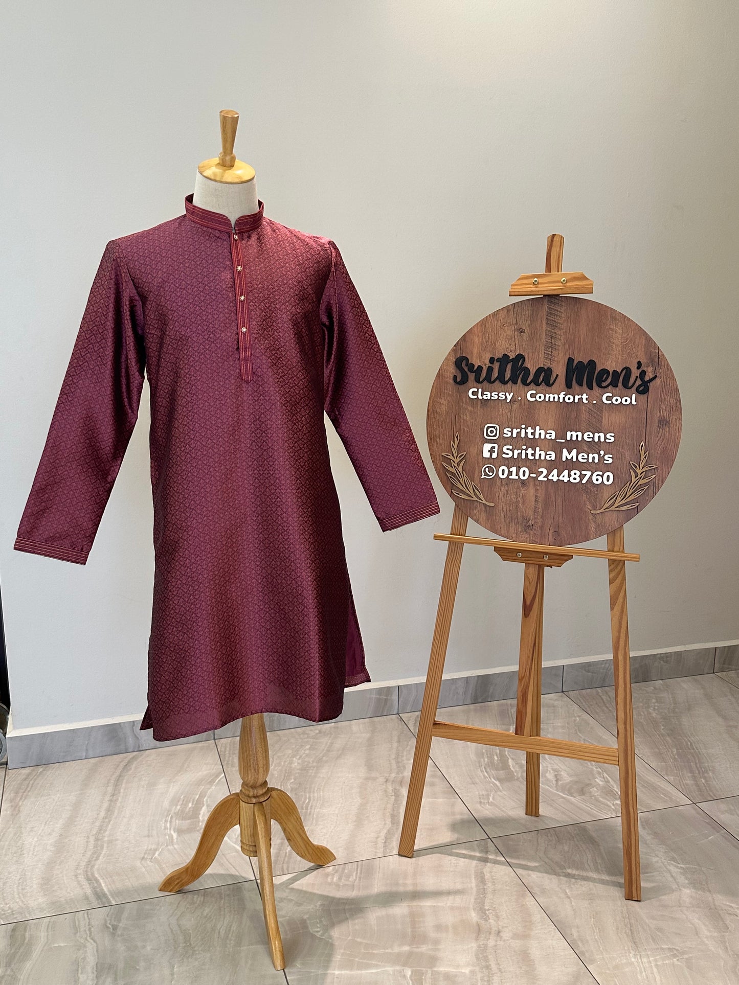 SM0825-02-06 Rose Pink Jacquard With Full Cotton Lining Kurta Set