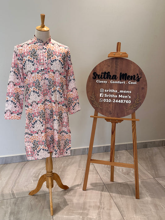 SM1125-02-16 Light Pink Soft Viscose Blend Kurta Set