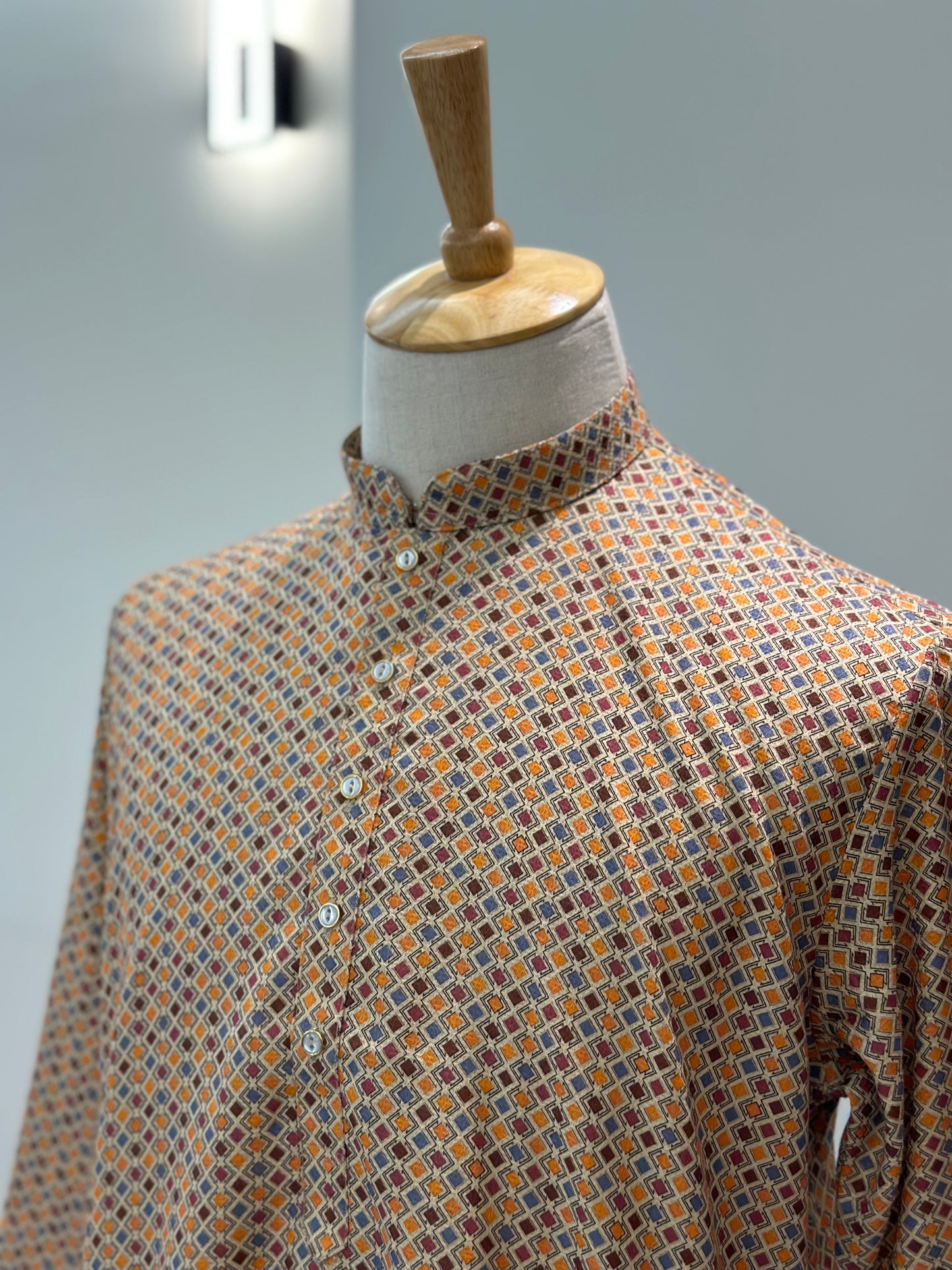 SM0924-01-17 Orange Soft Cotton Blend Kurta