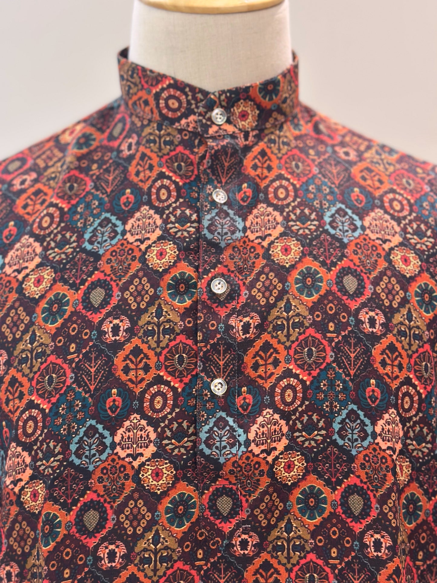 SM0625-01-13 Multi Colour Viscose Print Kurta
