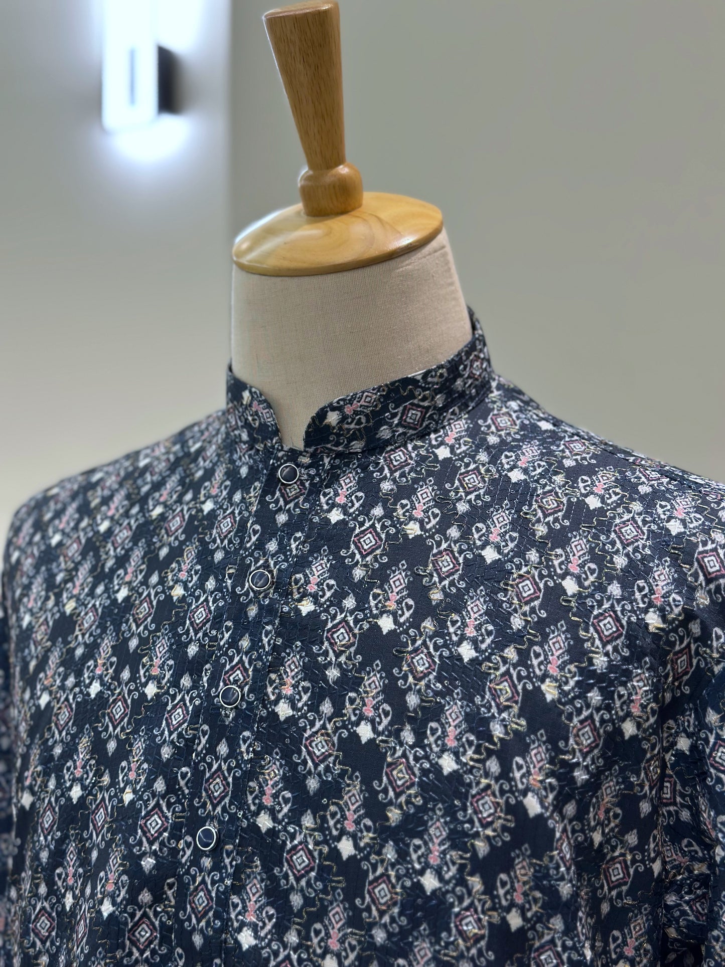 SM0525-02-13 Navy Blue Soft Cotton Kurta Set