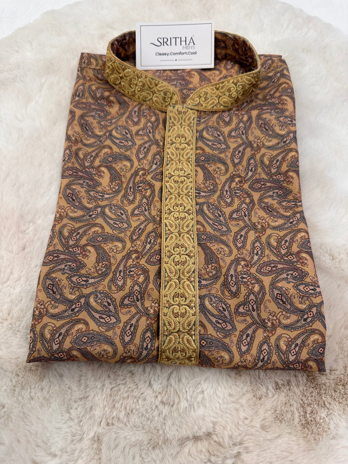 SM0624-06-06 Yellow Floral Soft Cotton Blend Kurta Set