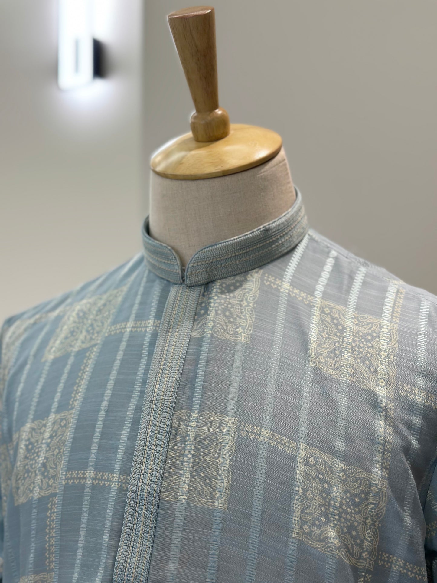 SM0925-01-03 Light Blue Soft Cotton Silk Kurta