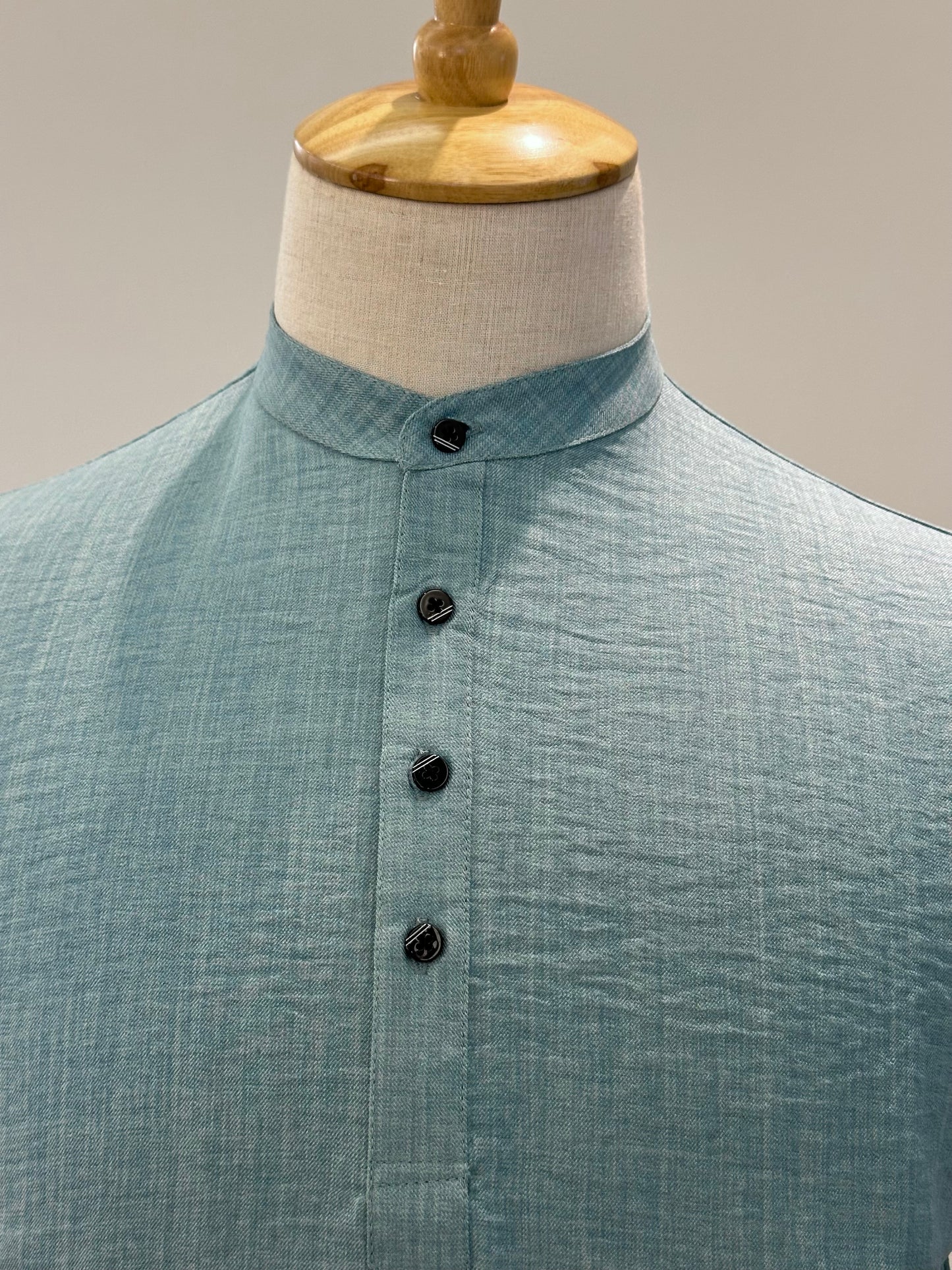 SM0326-01-05 Steel Green Soft Short Kurta