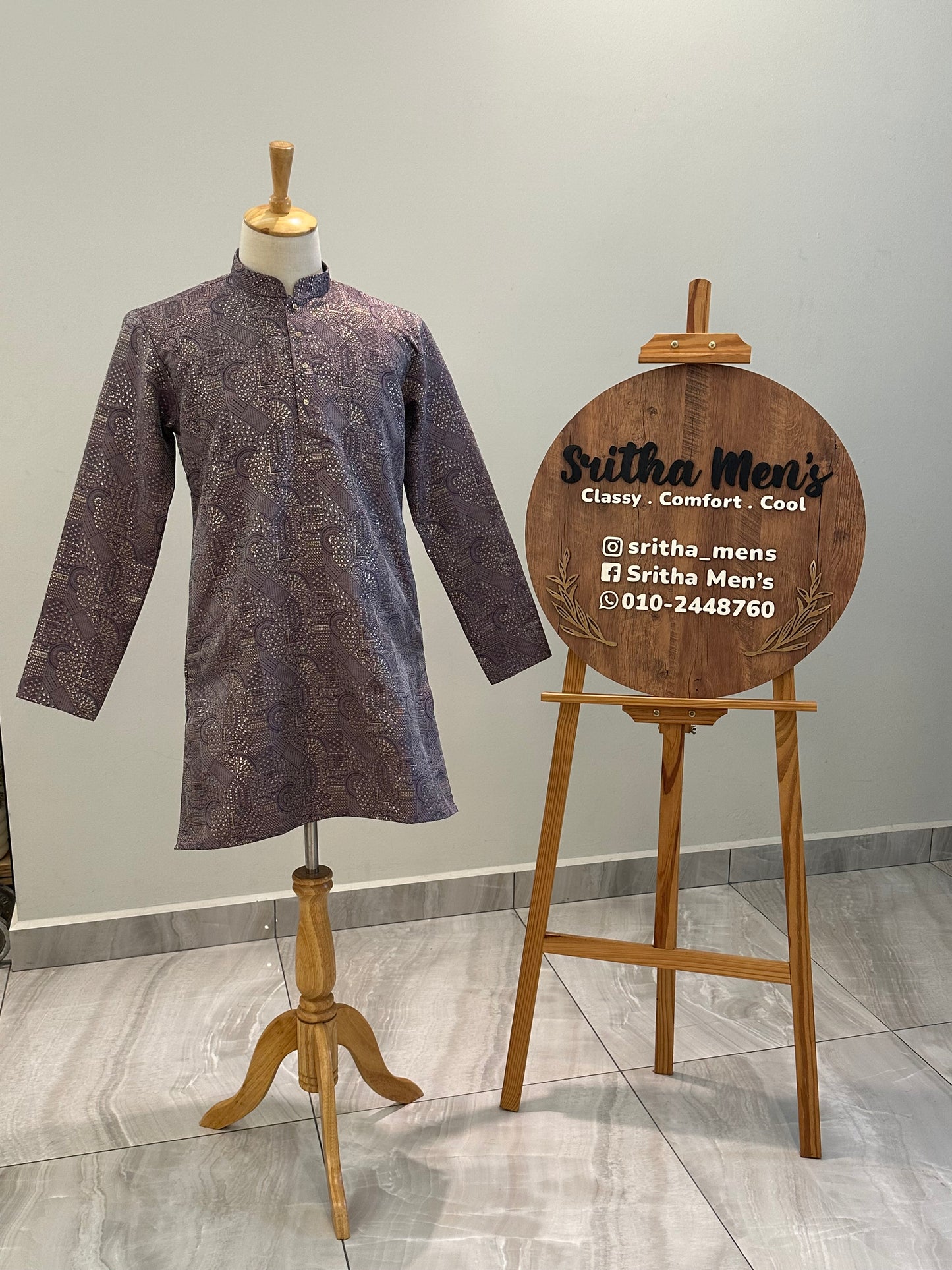 SM0526-02-05 Onion Shade Silk Blend Kurta with Cotton Lining Kurta Set