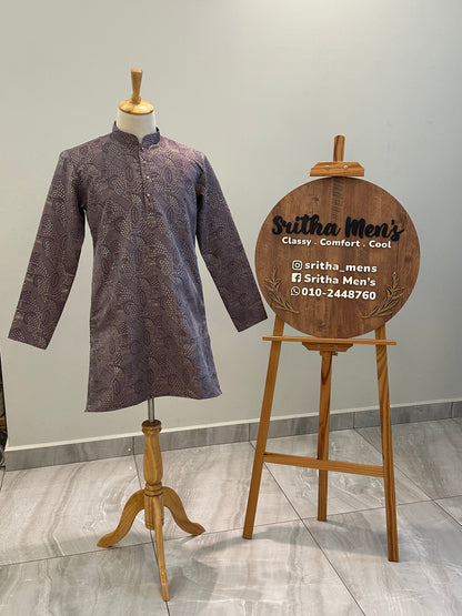 SM0526-02-05 Onion Shade Silk Blend Kurta with Cotton Lining Kurta Set