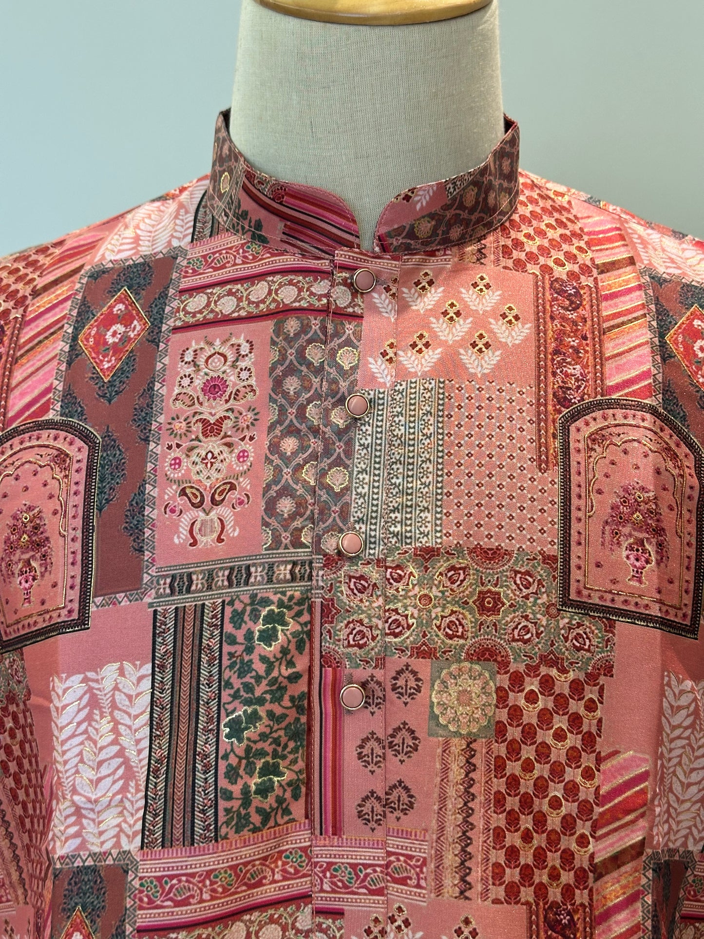 SM1125-02-13 Pink Shade Light Silk Blend Kurta Set