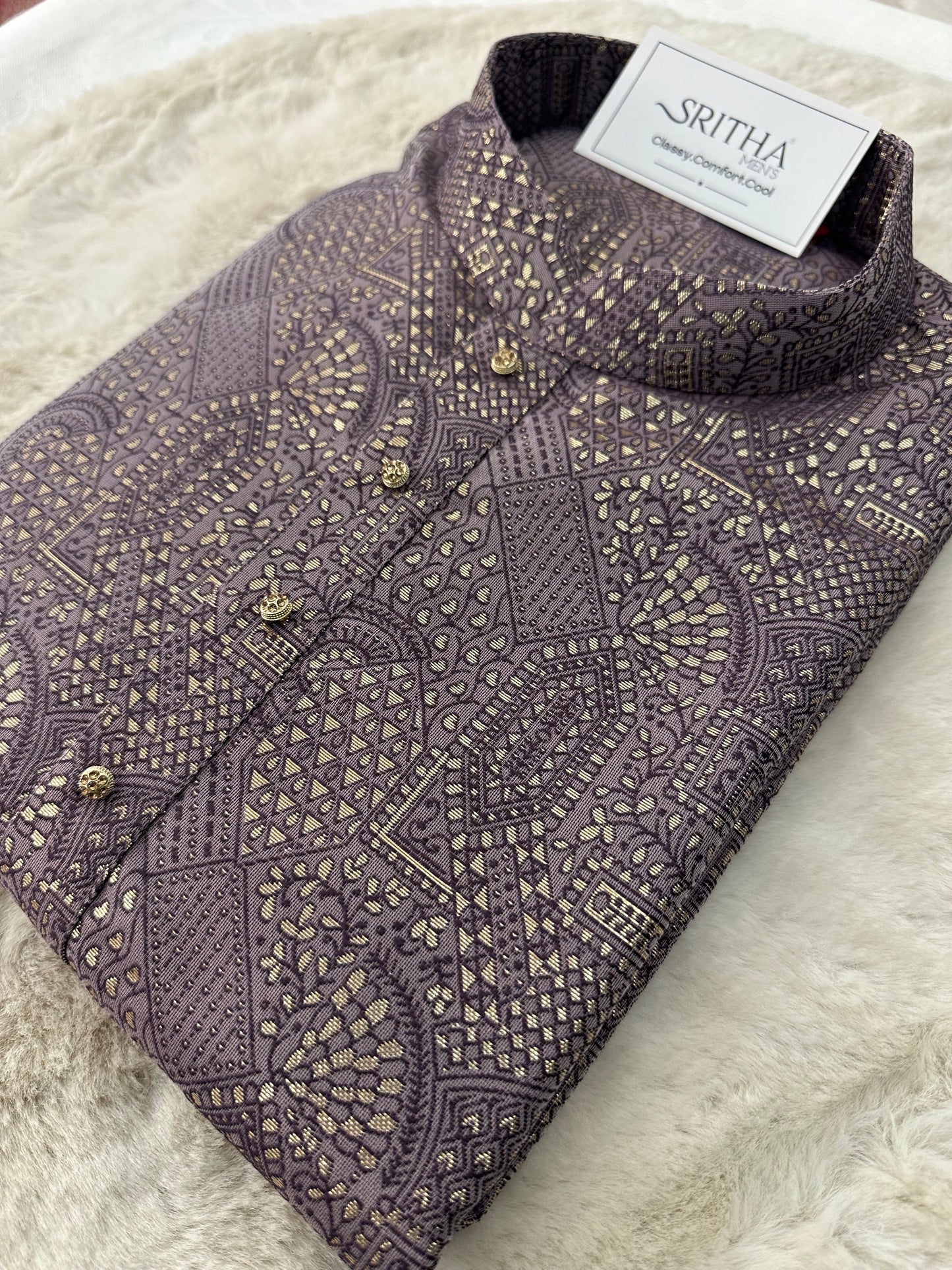 SM0526-02-05 Onion Shade Silk Blend Kurta with Cotton Lining Kurta Set