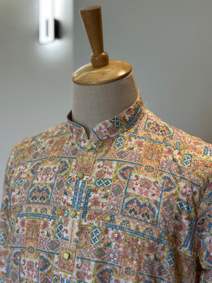 SM0925-02-09 Fade Yellow Soft Cotton Kurta Set