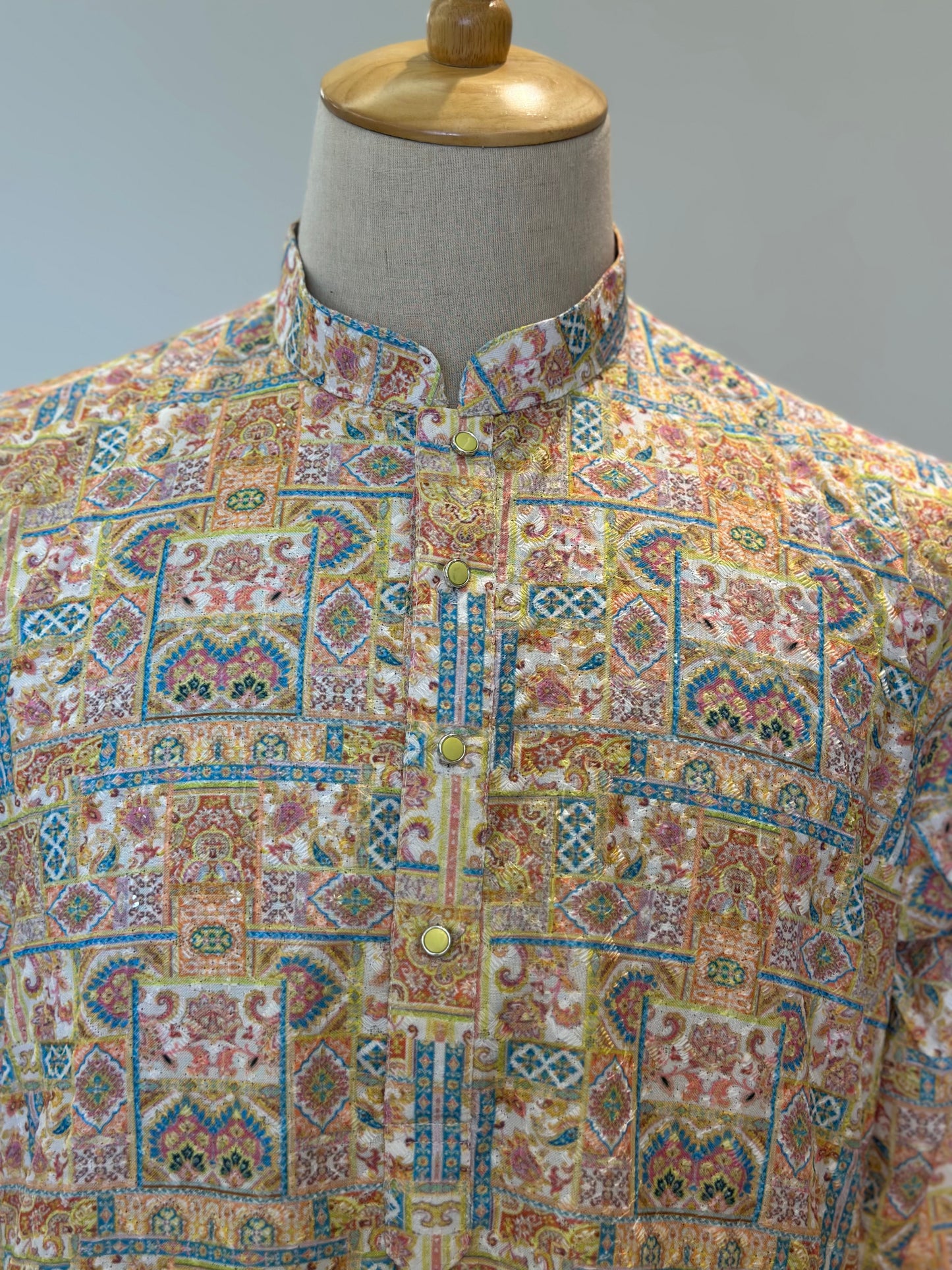 SM0925-02-09 Fade Yellow Soft Cotton Kurta Set