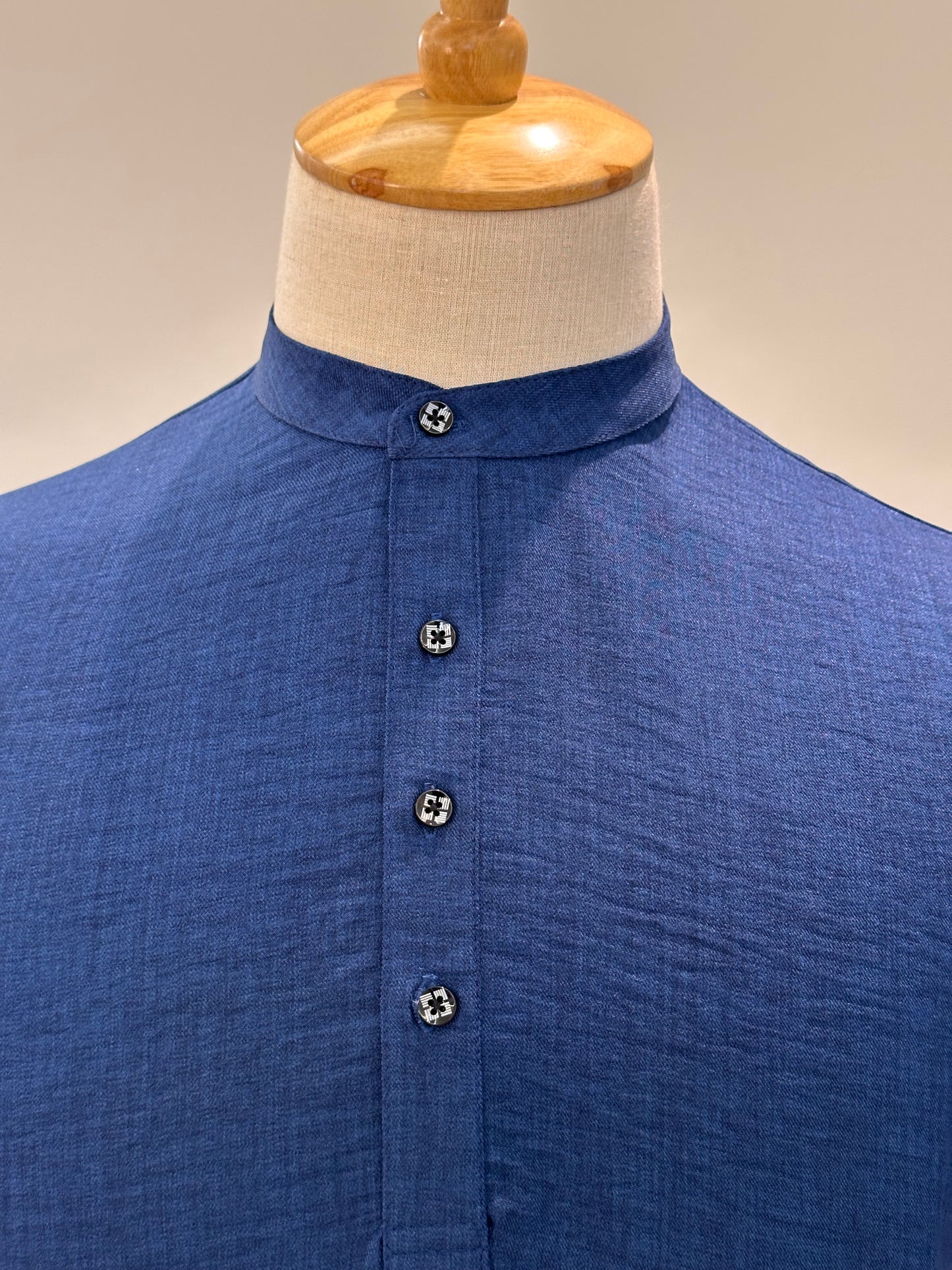 SM0326-01-04 Dark Blue Soft Short Kurta