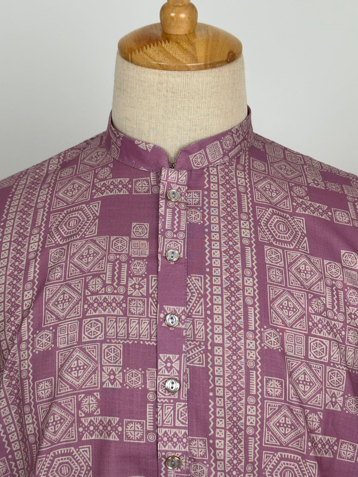 SM0826-01-09 Dusky Pink Printed Soft Cotton Kurta