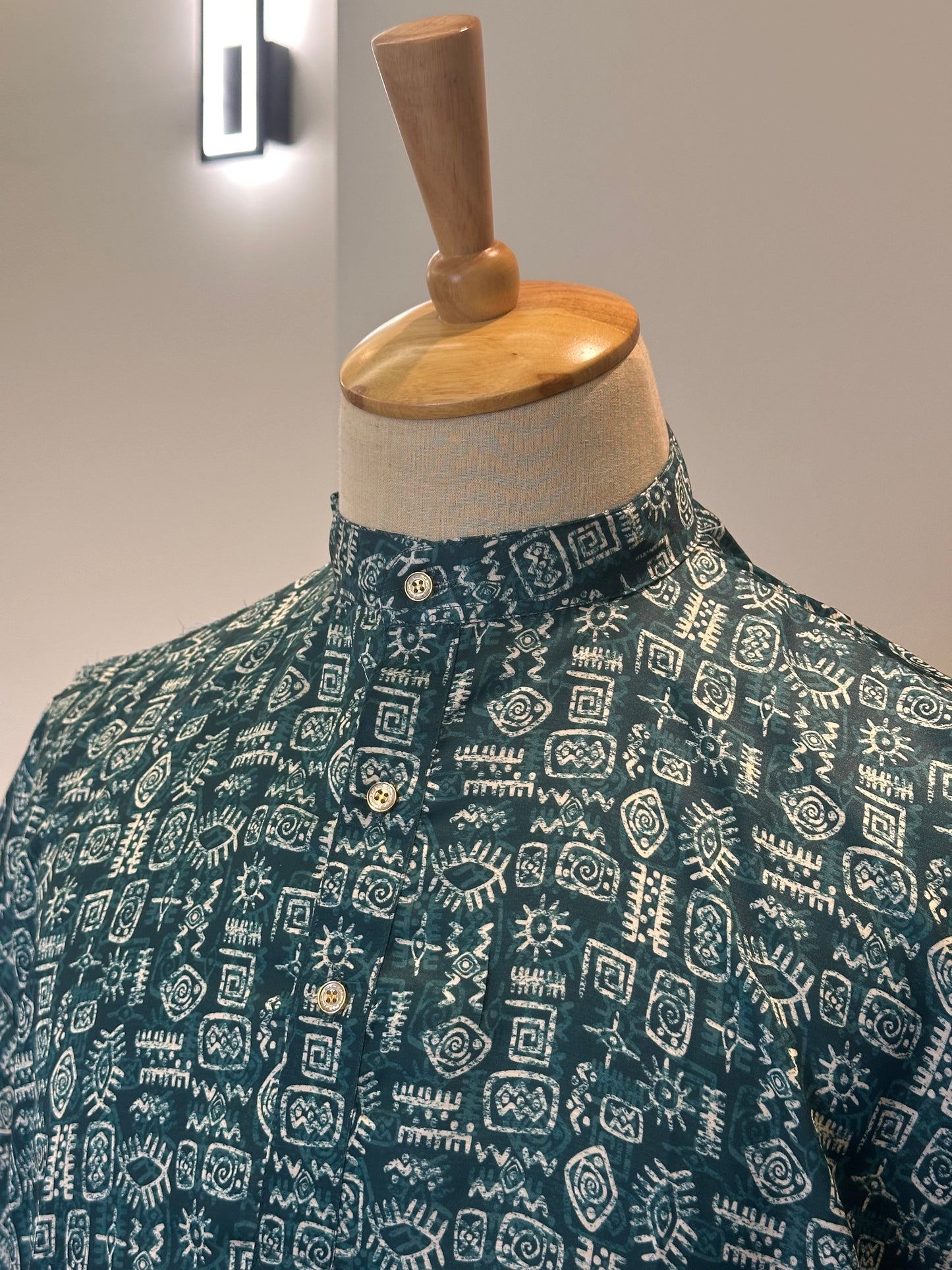SM0326-18-02 Green Soft Viscose Blend Kurta