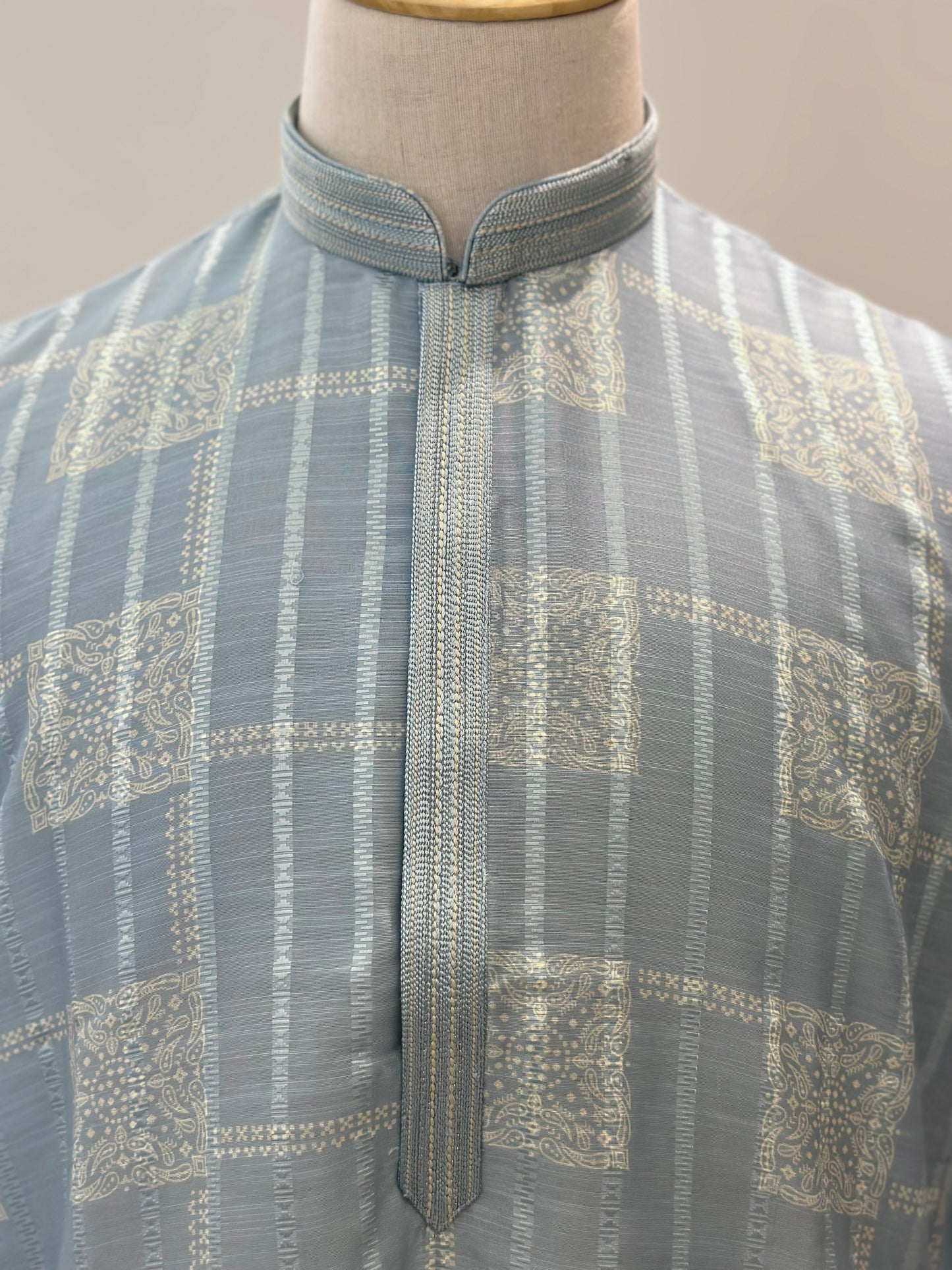 SM0925-01-03 Light Blue Soft Cotton Silk Kurta