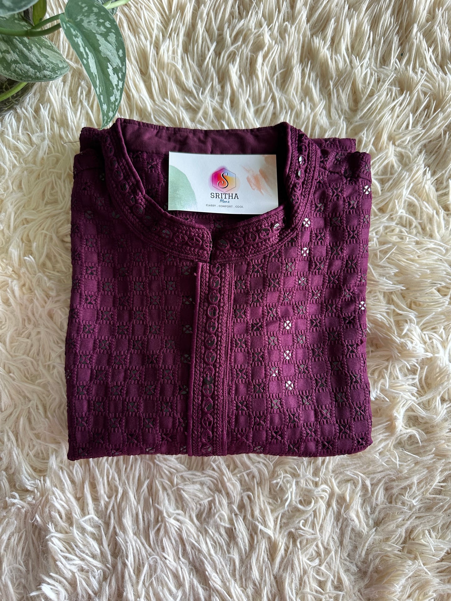 SM1123-05-07/08/09 Sequins Cotton Kurta