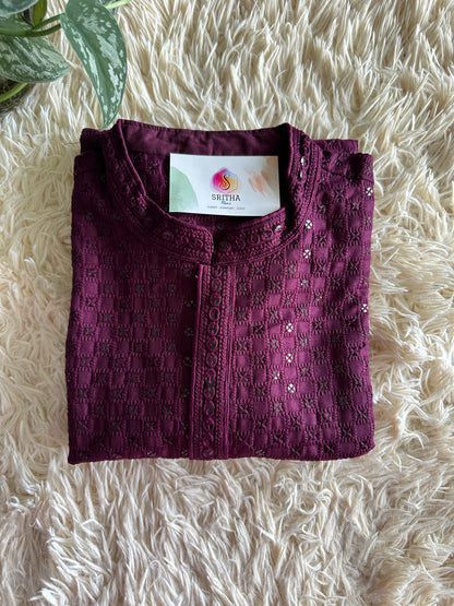 SM1123-05-07/08/09 Sequins Cotton Kurta