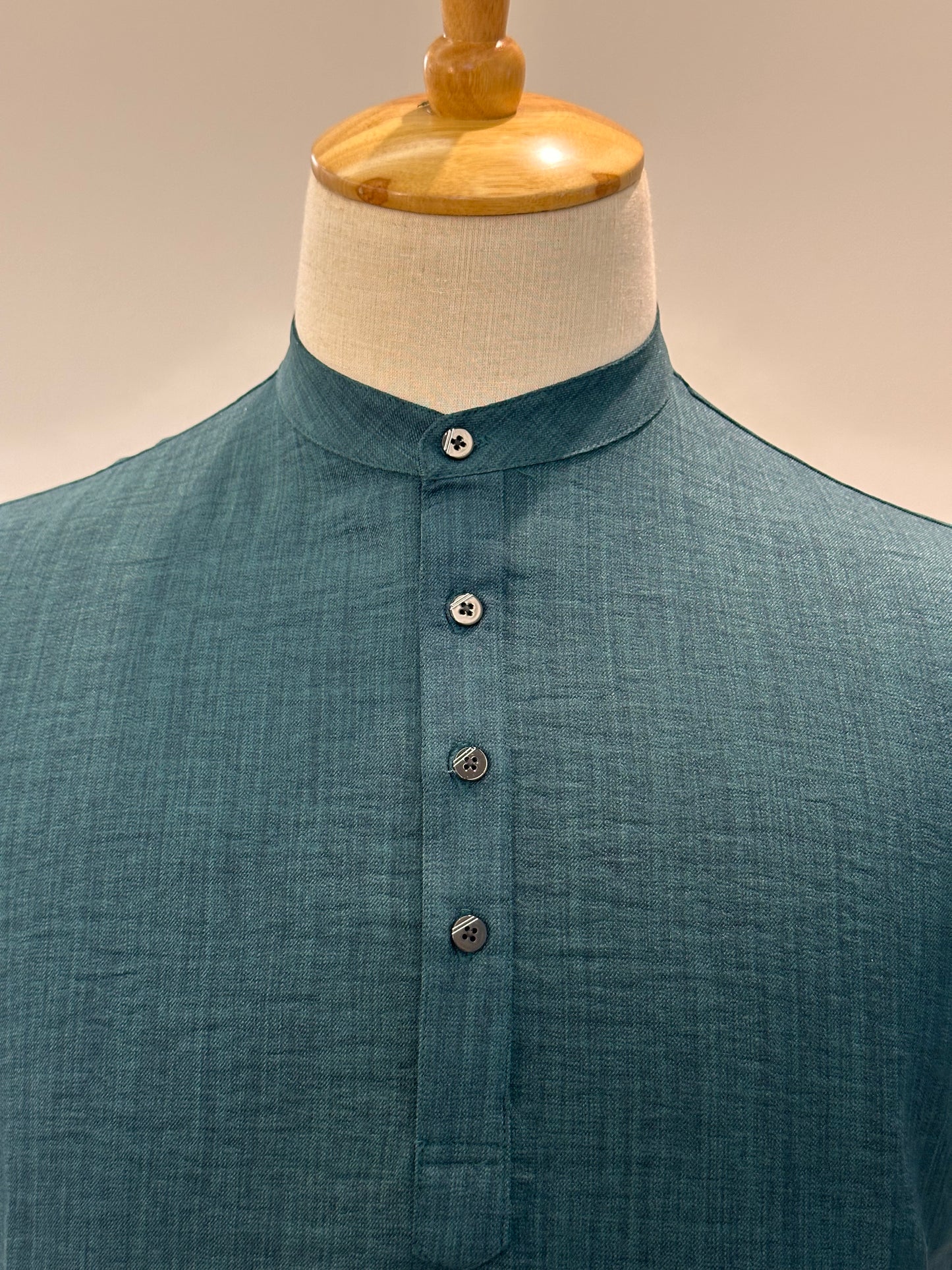 SM0326-01-06 Dark Green Soft Short Kurta