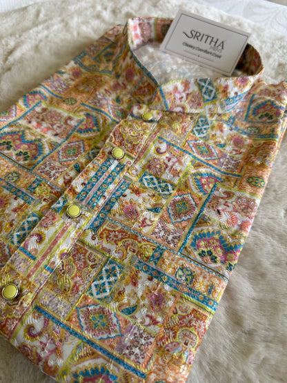 SM0925-02-09 Fade Yellow Soft Cotton Kurta Set