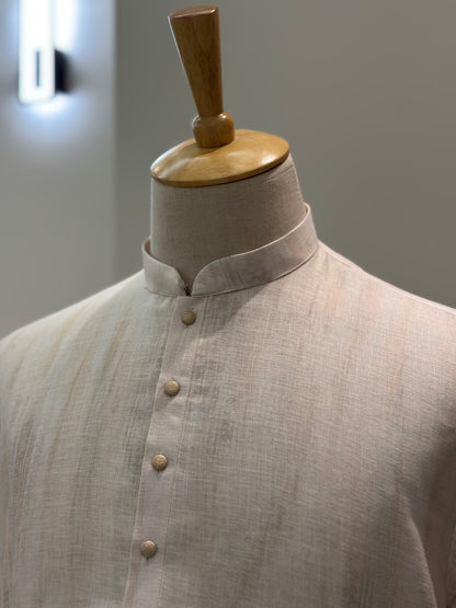 SM0825-01-10 Off White Floral Cotton Kurta