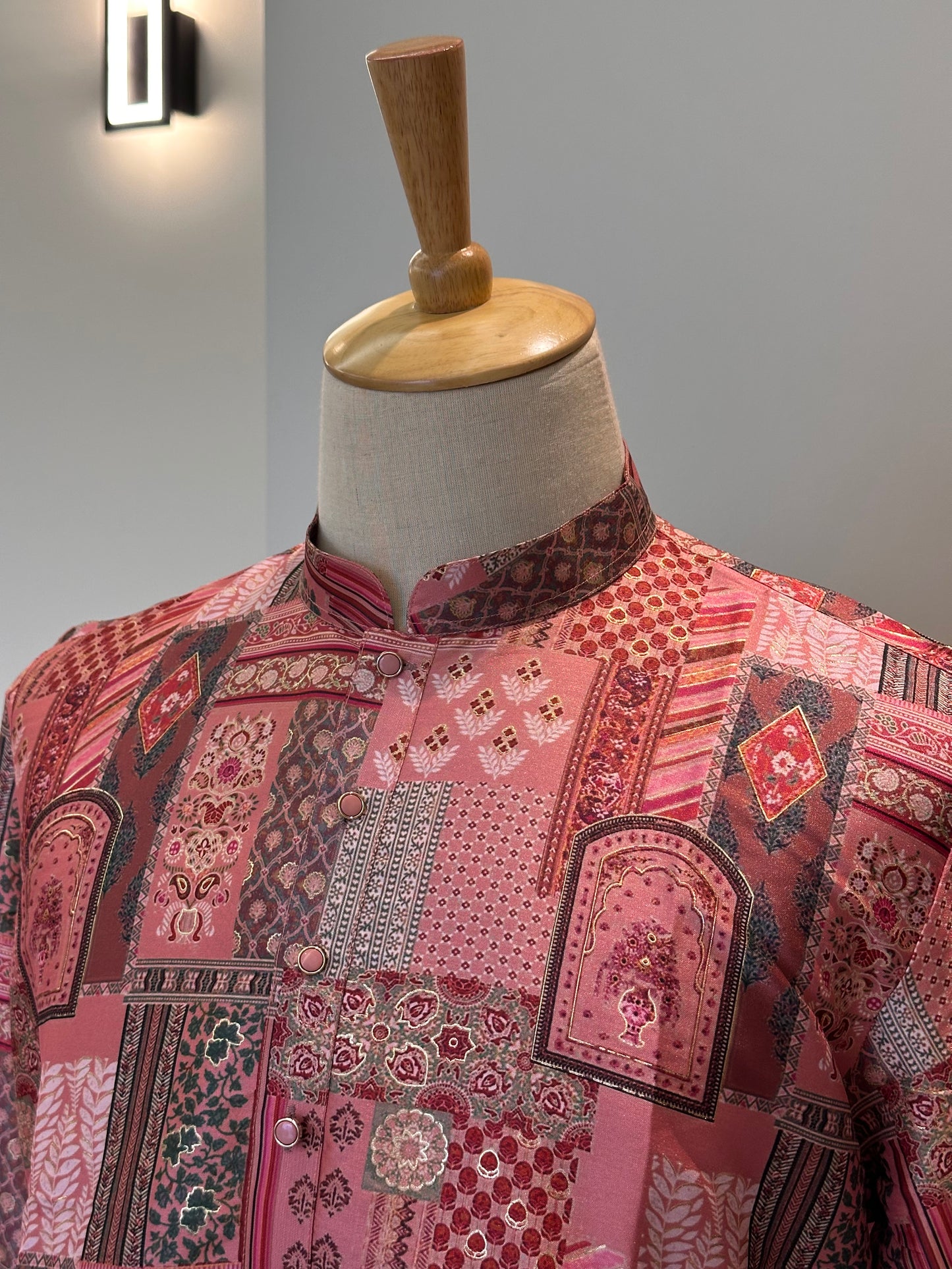 SM1125-02-13 Pink Shade Light Silk Blend Kurta Set