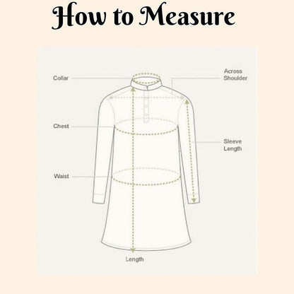 SM0324-01-12 Light Blue Arrow Short Cotton Kurta