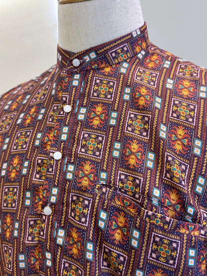 SM0624-01-03 Multi Colour Short Sleeve Cotton Kurta