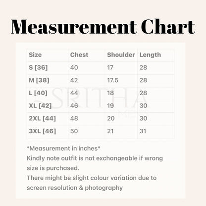 SM0324-01-12 Light Blue Arrow Short Cotton Kurta