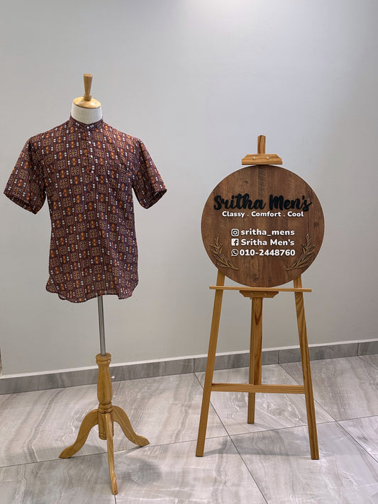 SM0624-01-03 Multi Colour Short Sleeve Cotton Kurta