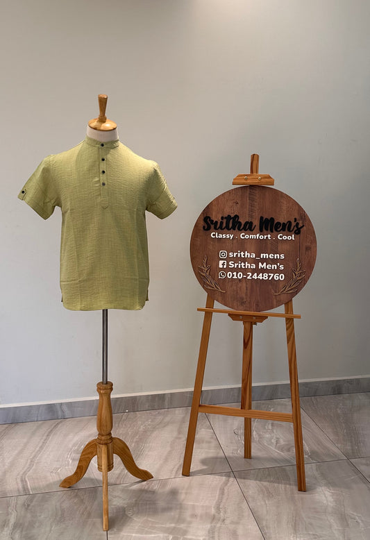 SM0326-01-07 Pistachio Soft Short Kurta