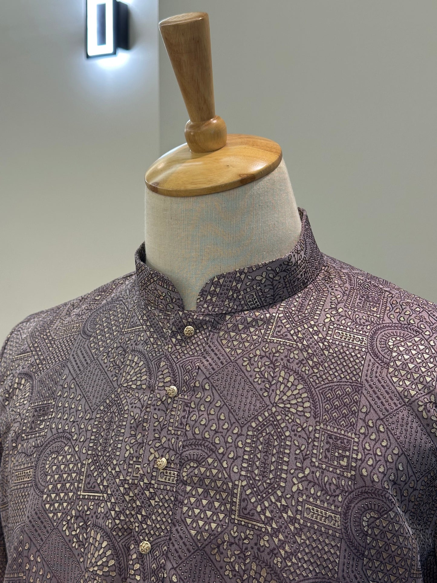 SM0526-02-05 Onion Shade Silk Blend Kurta with Cotton Lining Kurta Set