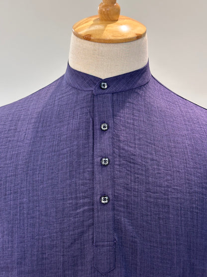 SM0326-01-02 Purple Soft Short Kurta