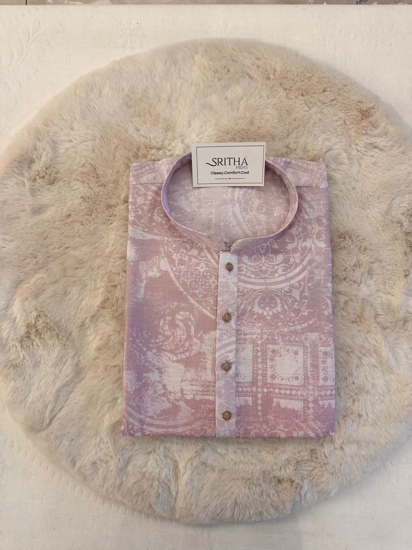 SM0825-01-06 Dual Tone Purple Cotton Kurta