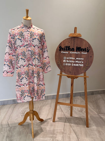 SM1125-02-16 Light Pink Soft Viscose Blend Kurta Set