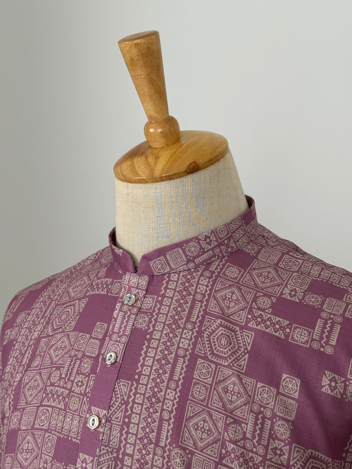 SM0826-01-09 Dusky Pink Printed Soft Cotton Kurta