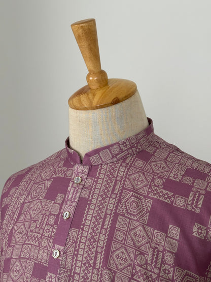 SM0826-01-09 Dusky Pink Printed Soft Cotton Kurta