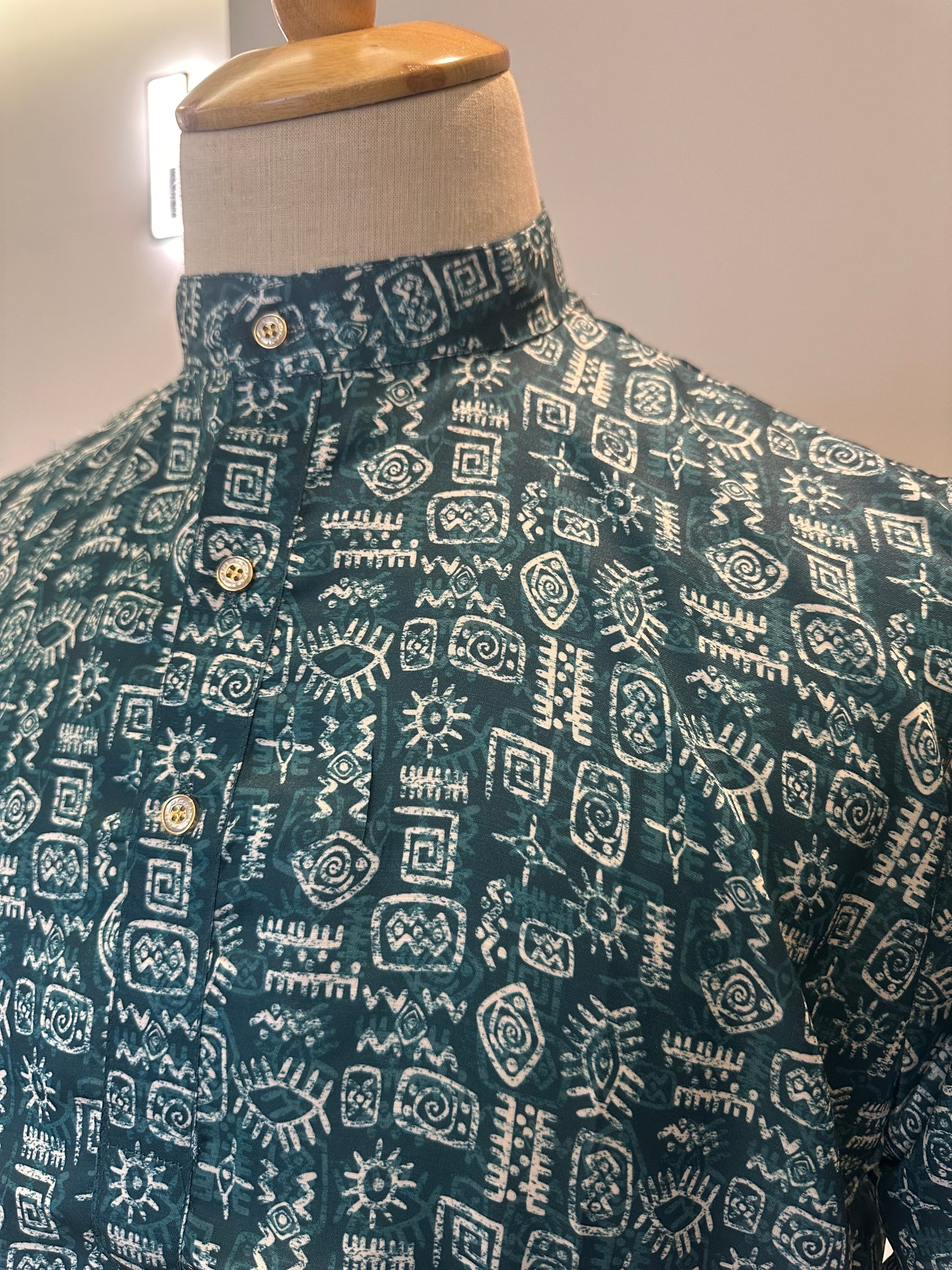 SM0326-18-02 Green Soft Viscose Blend Kurta