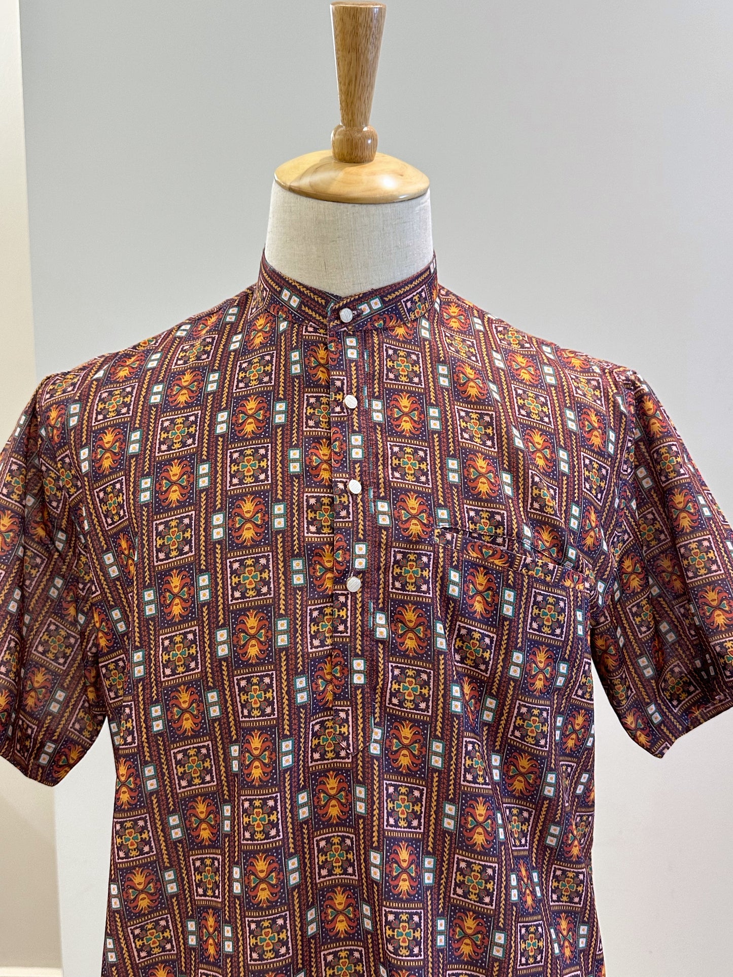 SM0624-01-03 Multi Colour Short Sleeve Cotton Kurta