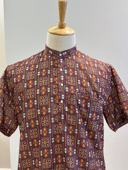 SM0624-01-03 Multi Colour Short Sleeve Cotton Kurta