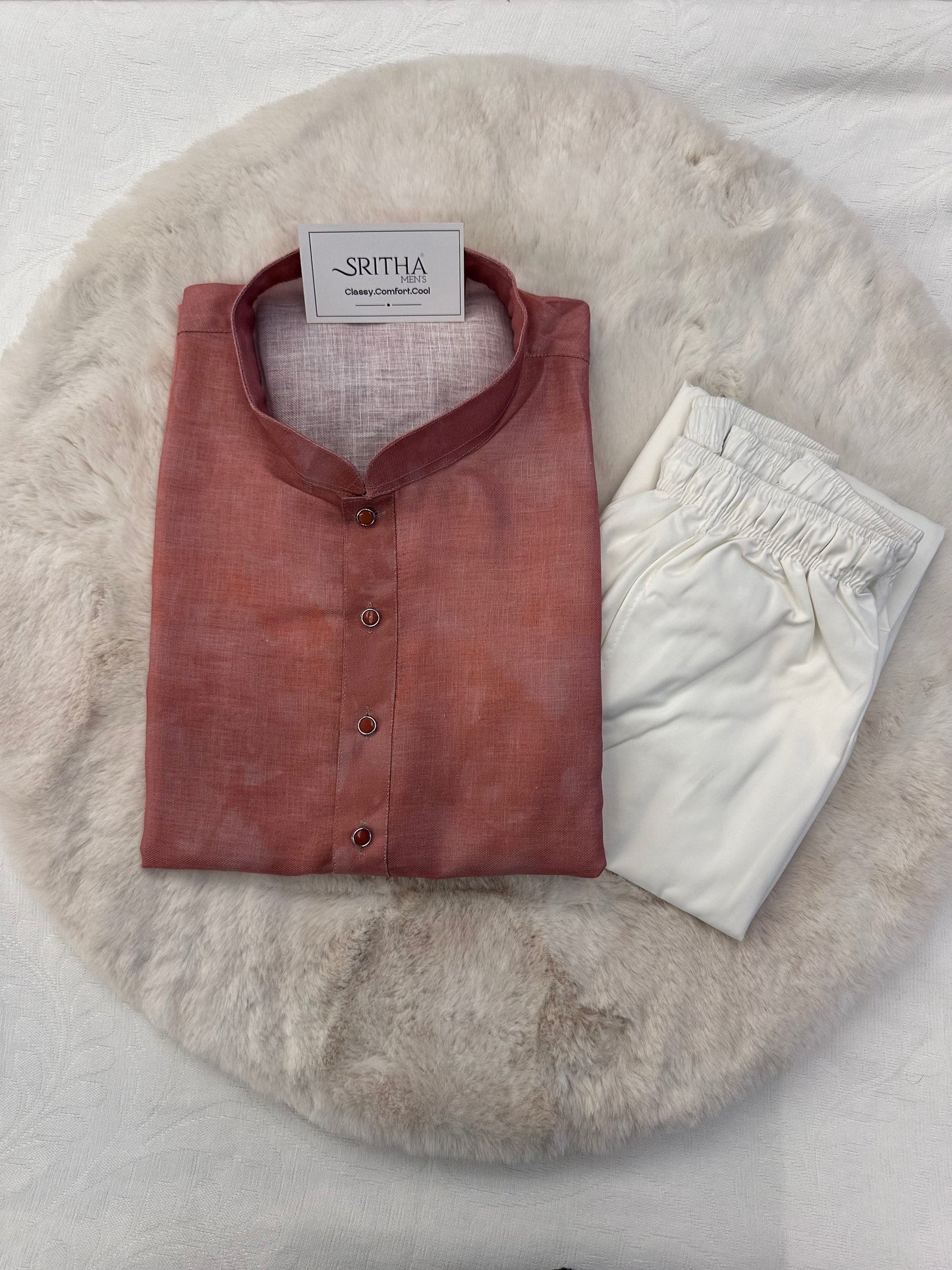 SM0425-02-04 Dusty Rose to Deep Reddish Maroon Kurta Set