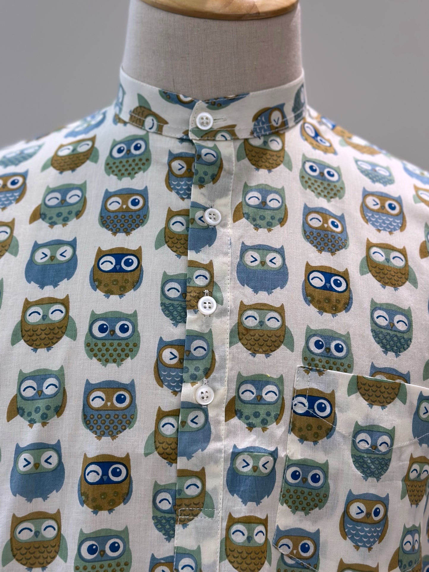 SM0525-16-04 Owl Short Cotton Kurta