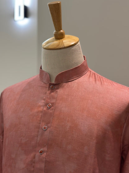 SM0425-02-04 Dusty Rose to Deep Reddish Maroon Kurta Set