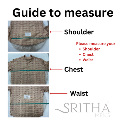 SM1224-01-13 Light Green & Blue Short Sleeve Kurta