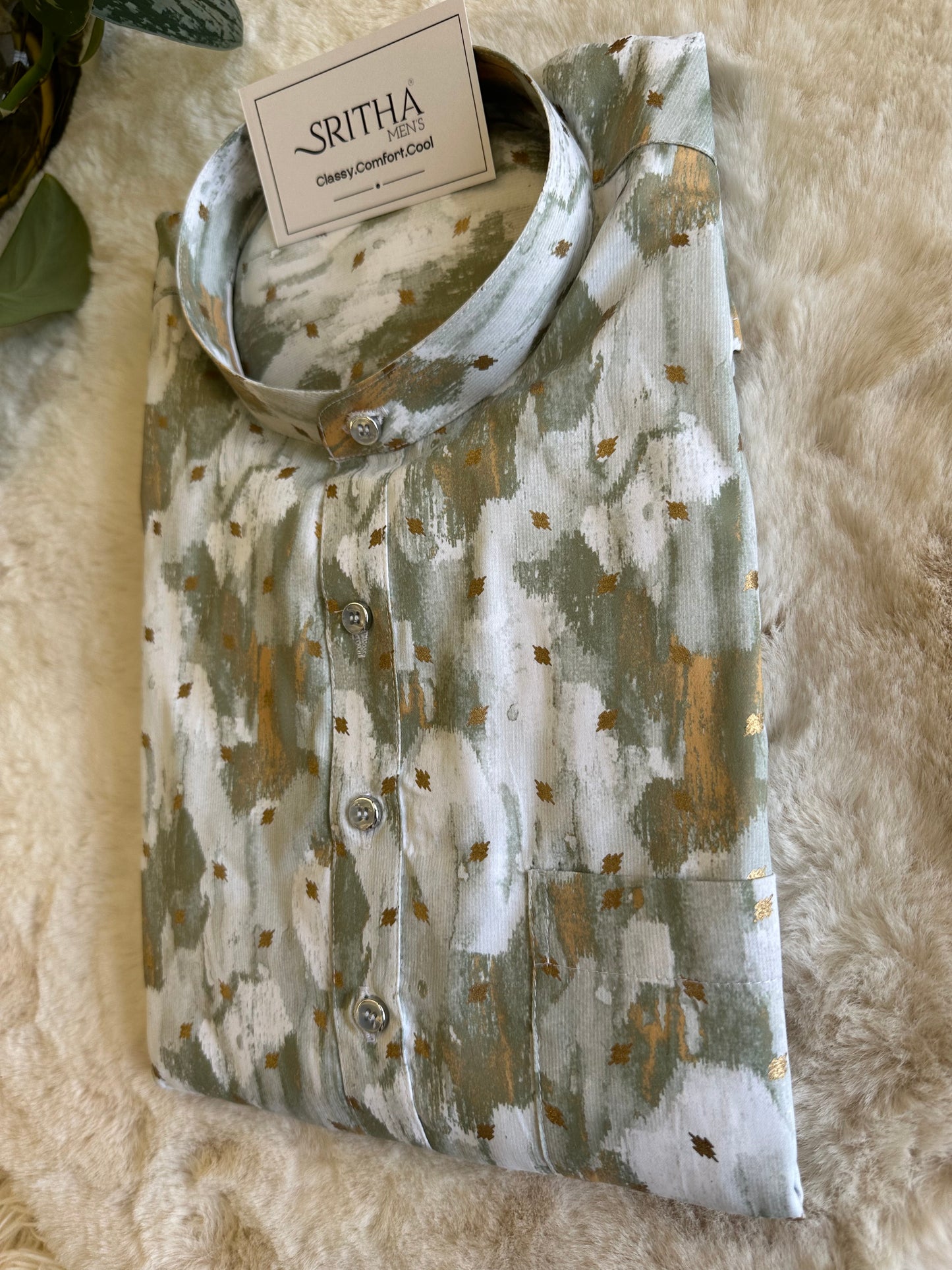 SM0324-01-05 Off White Multi Shade Cotton Silk