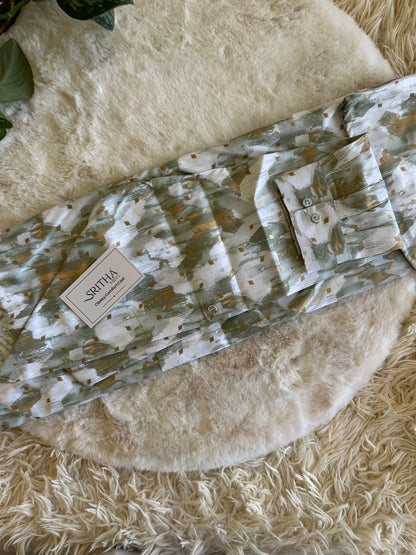 SM0324-01-05 Off White Multi Shade Cotton Silk