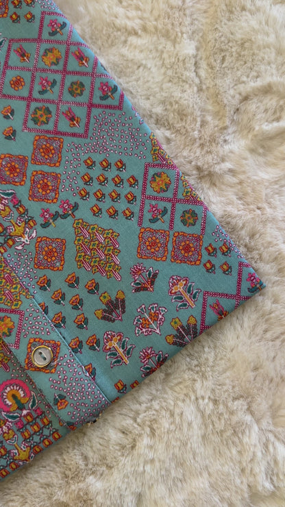 SM0325-01-07 Dusty Turquoise Printed Cotton