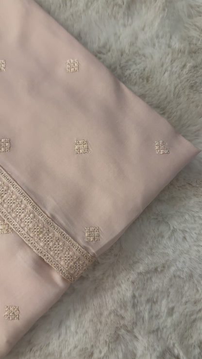 SM0325-06-04 Pink Soft Silk & Embroidery Kurta Set