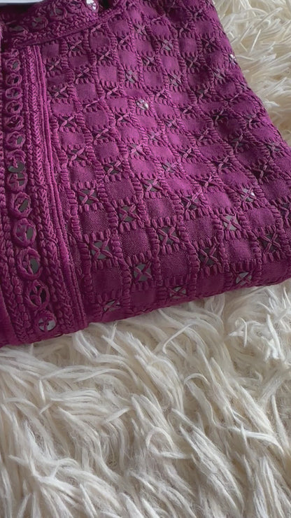 SM1123-05-07/08/09 Sequins Cotton Kurta