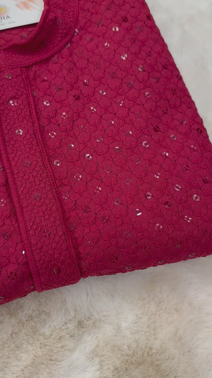 SM1123-05-07/08/09 Sequins Cotton Kurta